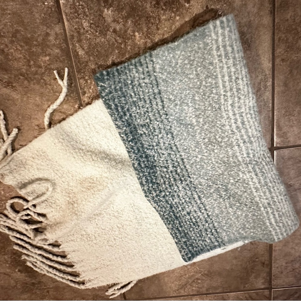 Cozy Two-Tone Fringe Scarf
